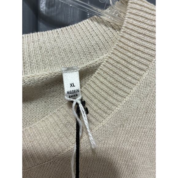 7 For All Mankind Normandy Store Crewneck Sweater Men's XL Oatmeal Storm - Picture 6 of 10